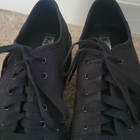 Black dazzle keds platform tennis shoes sneakers 8.5 - Picture 5 of 9